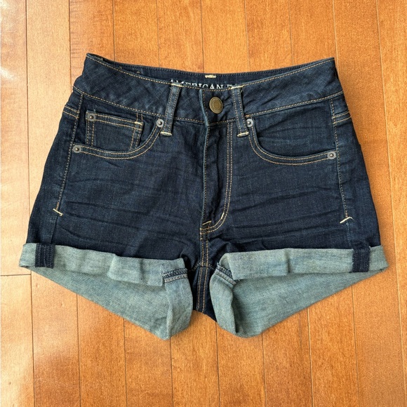 American Eagle Outfitters Pants - American Eagle Outfitters Dark Wash High Waist Jean Shorts Size 2